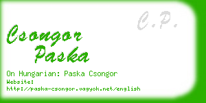 csongor paska business card